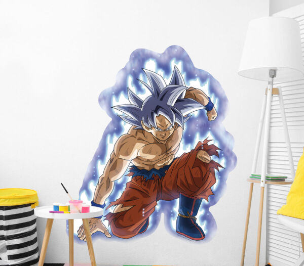 Pegatina de pared Dragon Ball Goku Ultra Instinto montaje