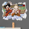Vinilo de Pared Efecto Hueco 3D Dragon Ball Classic Krilin y Goku Lucha montaje