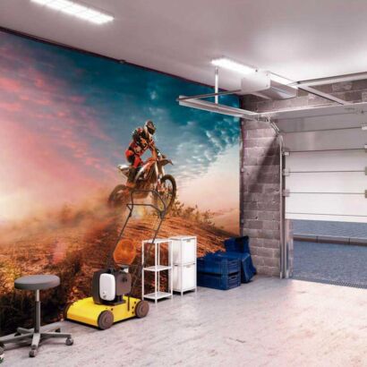 Papel Pintado Motocross Atardecer