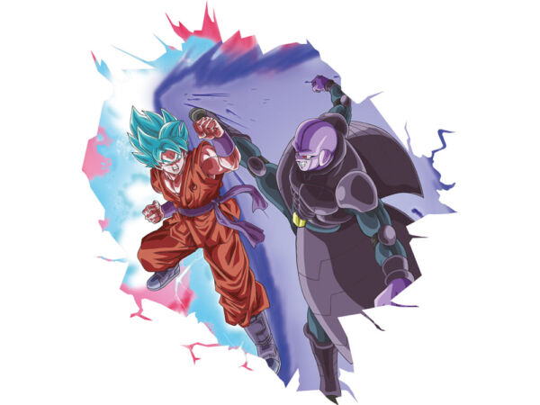 Vinilo de Pared Efecto Hueco 3D Dragon Ball Super Conjunto de Personajes diseño