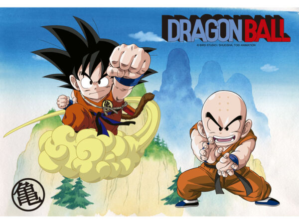 Papel Pintado de Pared Dragon Ball Classic Goku y Krillin frontal