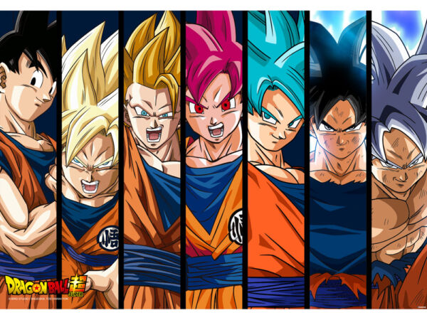 Fotomural Dragon Ball Transformaciones Goku frontal