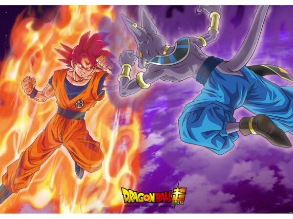 Fotomural Dragon Ball Goku vs Beerus frontal