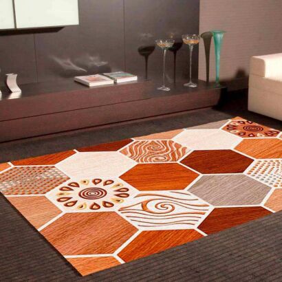 Alfombra PVC Geometría Tipo Artesanal