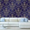 Fotomural Papel Pintado Retro Floral Beige