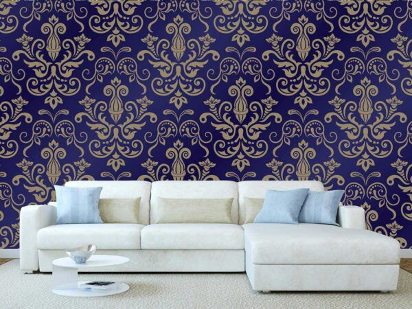 Fotomural Papel Pintado Retro Floral Beige
