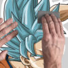 Pegatina pared Dragon Ball Z Goku Super Saiyan Blue colocacion
