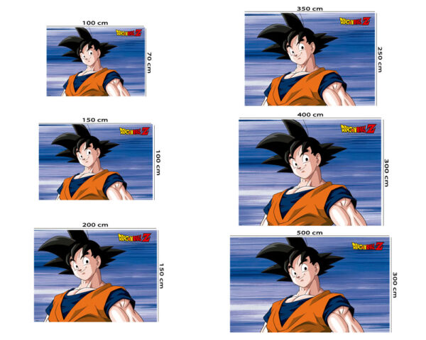 Fotomural Vinilo de Pared Dragon Ball Z Goku medidas