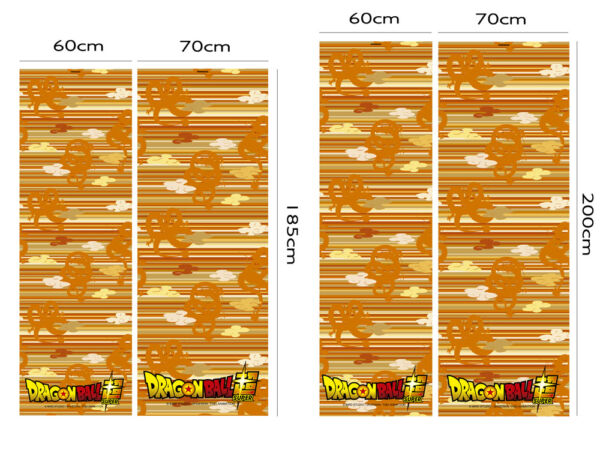 Vinilo para Frigorífico Dragon Ball Super nubes y rayas medidas