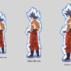Pegatina de pared Dragon Ball Goku Ultra Instinto medidas