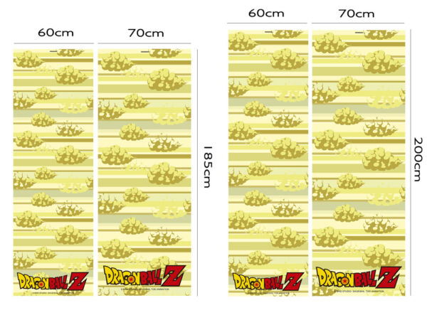 Vinilo para Frigorífico Dragon Ball Classic nubes amarillas medidas