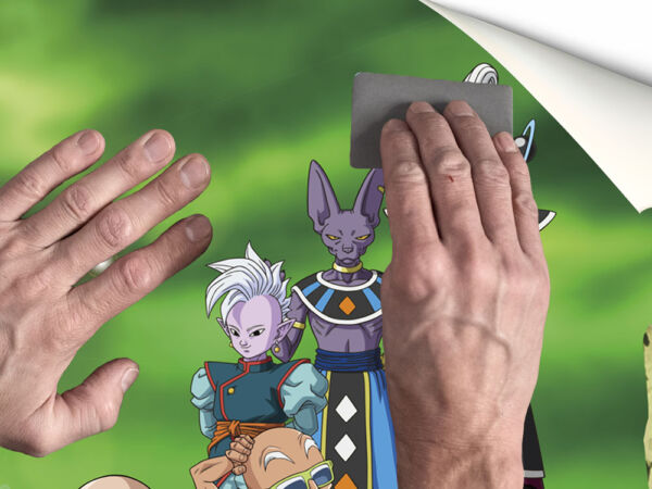 Fotomural Dragon Ball Super Personajes colocación