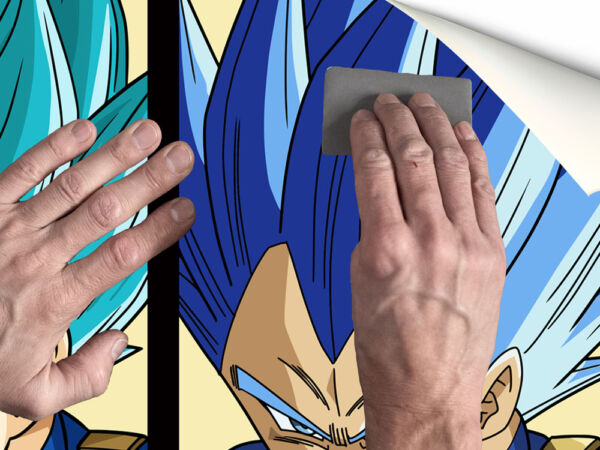 Fotomural Dragon Ball Transformaciones Vegeta colocación