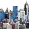 Vinilo Decorativo Ciudad Skyline