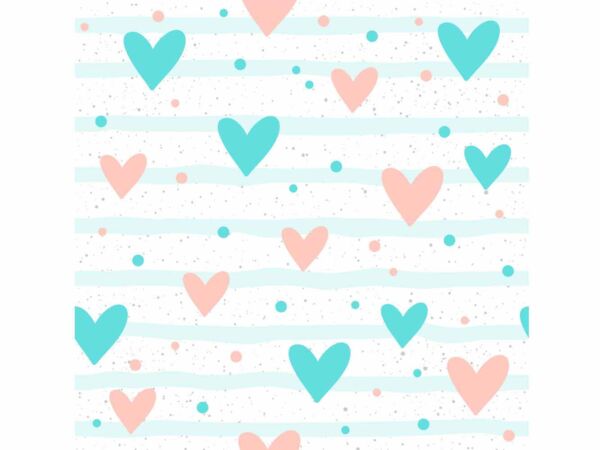 Papel Pintado Corazones Infantil