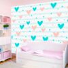 Papel Pintado Corazones Infantil