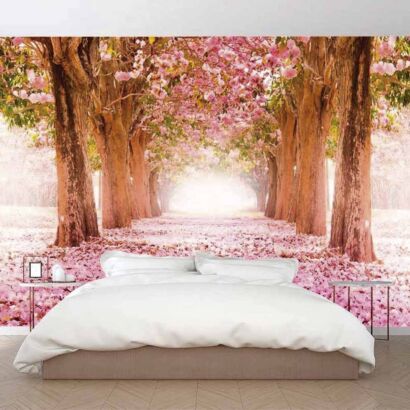 Papel Pintado Paisaje Rosas