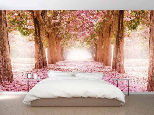 Papel Pintado Paisaje Rosas