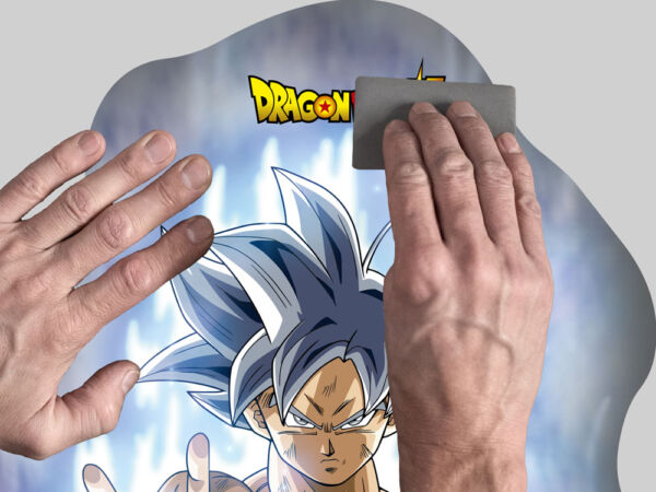Pegatina pared Dragon Ball Super Goku Super Saiyan colocacion