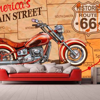 Papel Pintado Moto Americana