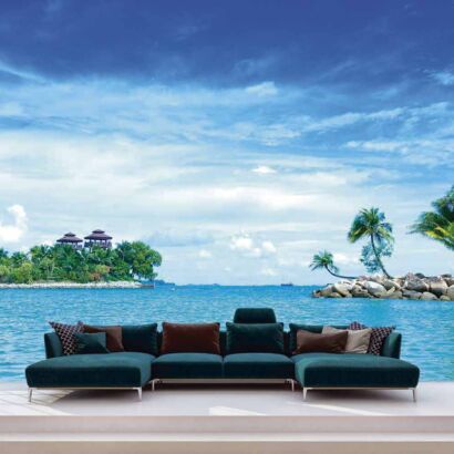 Papel Pintado Palmeras Islas