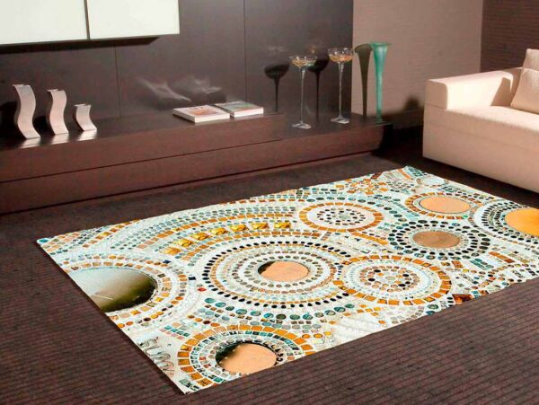 Alfombra PVC Mosaico Circular