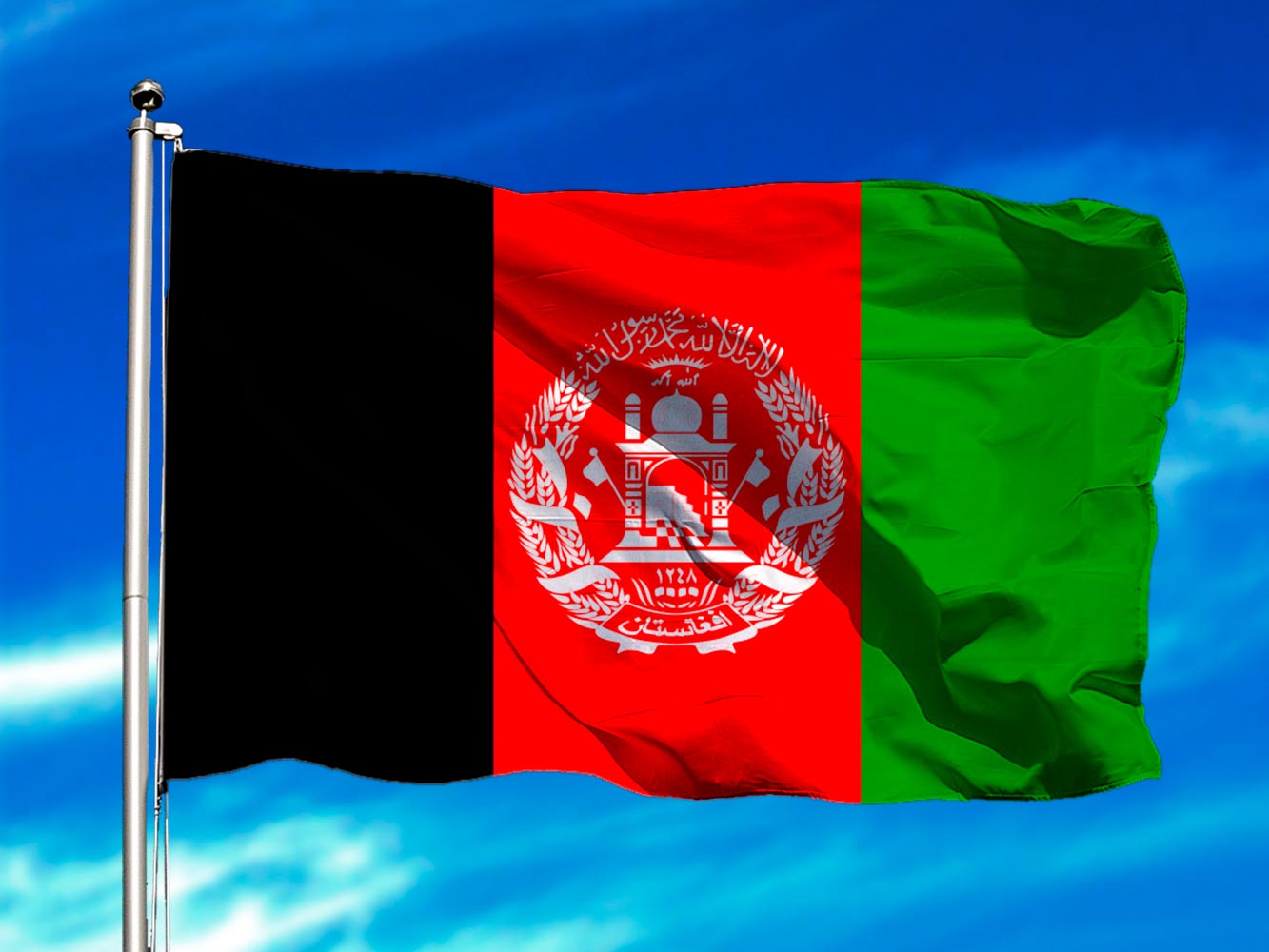 Afganistán Bandera pegatina de vinilo República Islámica de Afganistán-Varios Tamaños