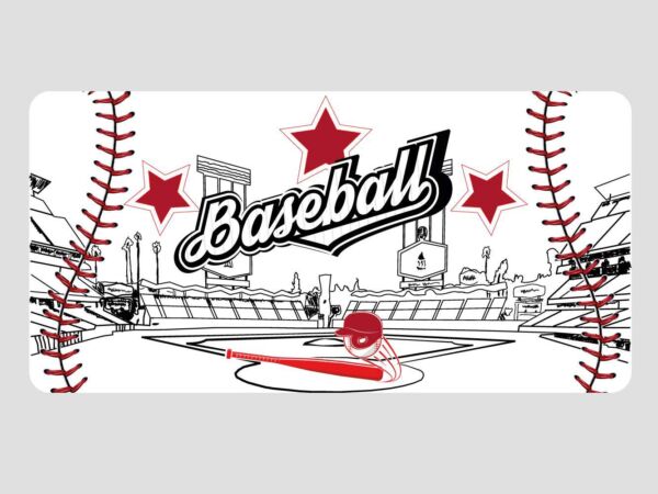 Matrícula Decorativa Americana Baseball