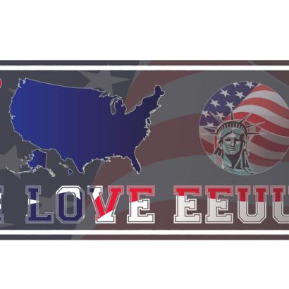 Matrícula I love EEUU