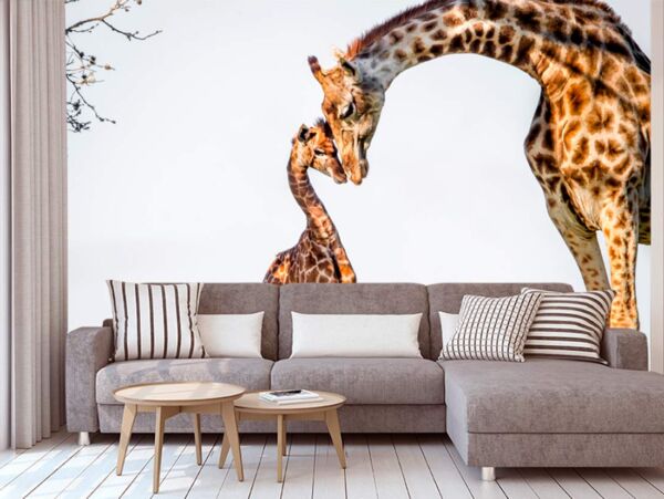 Papel Pintado Girafa y Cría