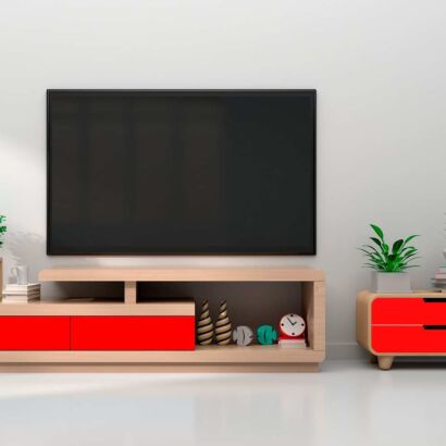 Vinilo Decorativo Mueble Rojo