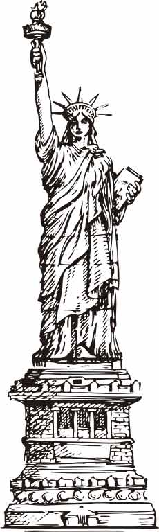 Vector Estatua de la libertad