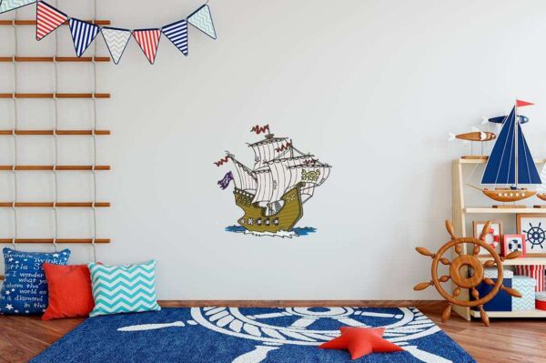 Vinilo Decorativo Infantil Piratas, Barco