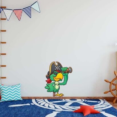 Vinilo Decorativo Infantil Loro Pirata