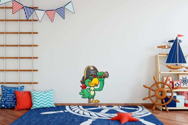 Vinilo Decorativo Infantil Loro Pirata