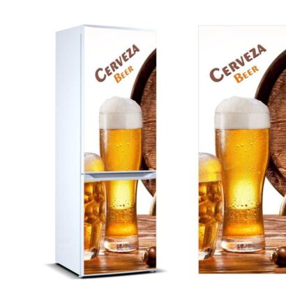 Vinilo Frigorífico Caña Cerveza