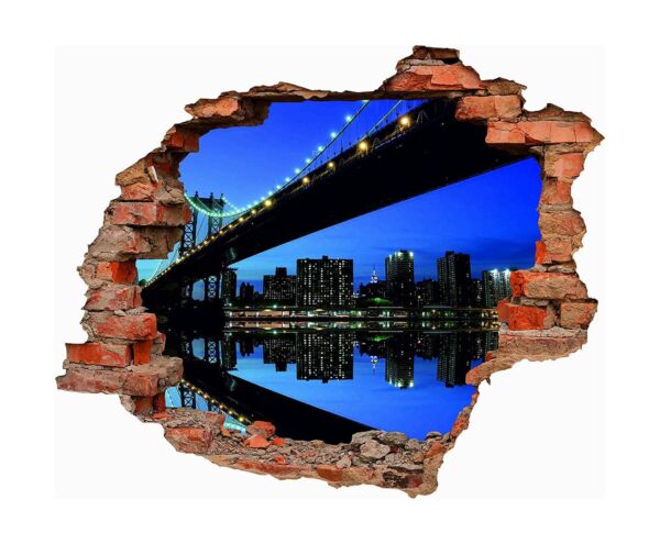 Vinilo 3D Puente Brooklyn