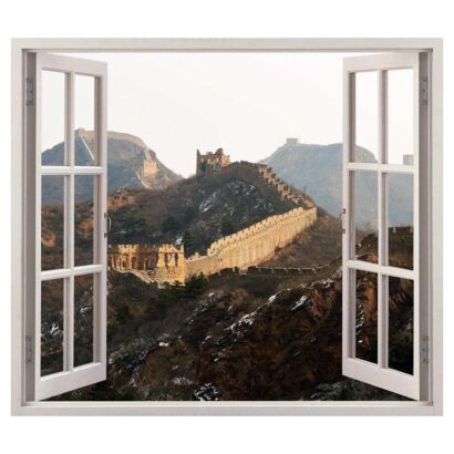 Vinilo Decorativo Ventana Muralla China