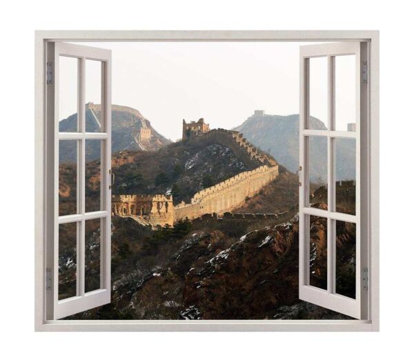 Vinilo Decorativo Ventana Muralla China