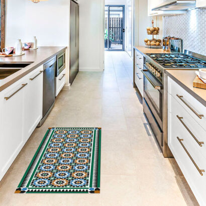 Alfombra vinílica cocina azulejos estilo árabe