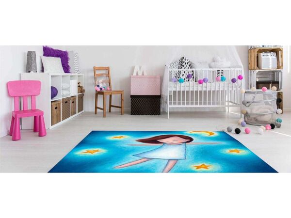 Alfombra PVC Infantil Chica Estrellas