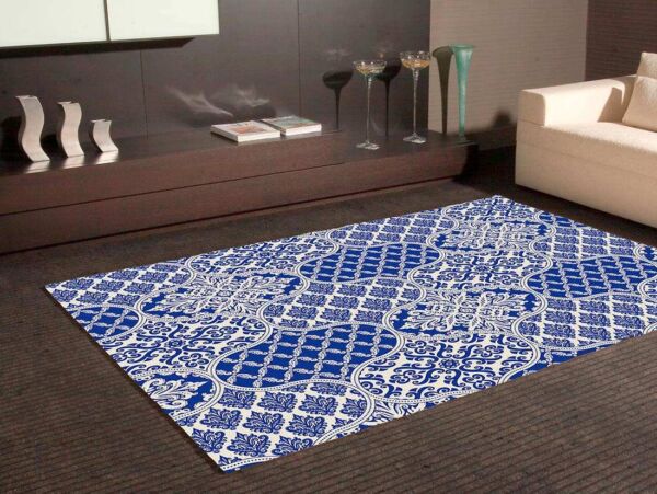 Alfombra PVC Arte Ornamental Azul