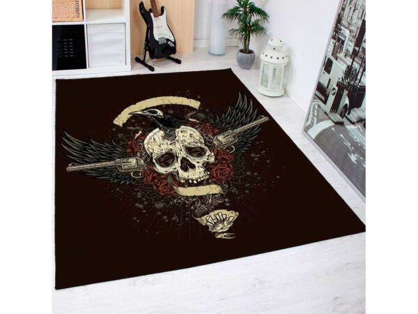 Alfombra PVC Calavera Rosas