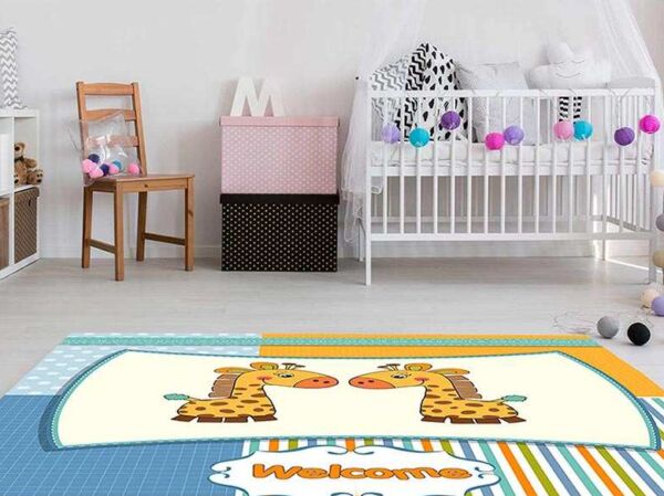 Alfombra PVC Infantil Jirafas Welcome