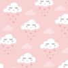 Alfombra PVC Infantil Nubes Corazones Diseño