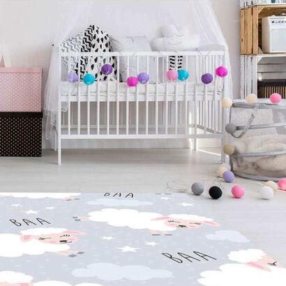 Alfombra PVC Infantil Ovejas Cielo