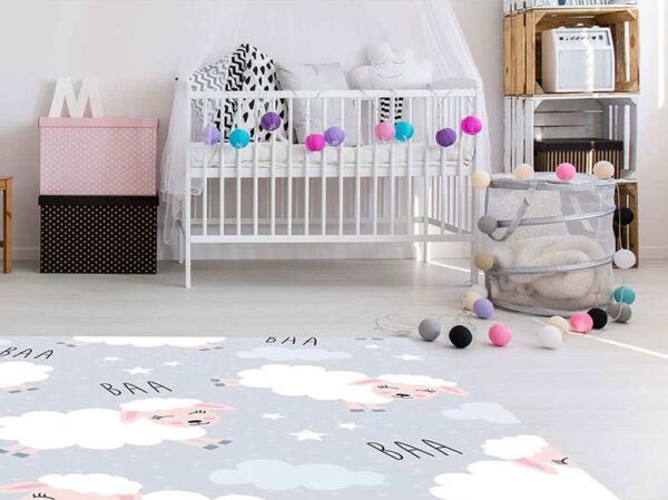 Alfombra PVC Infantil Ovejas Cielo