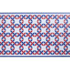 Alfombra vinílica círculos rojo y azul