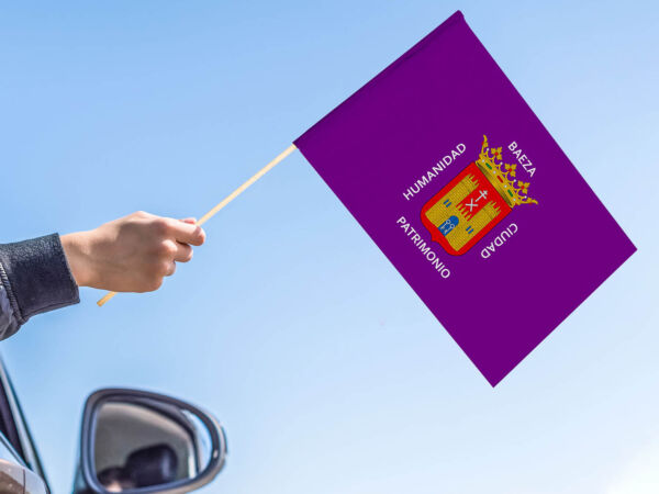 Bandera con palo Baeza