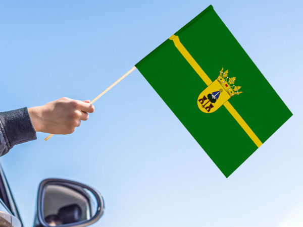 Bandera con palo Baños de la Encina